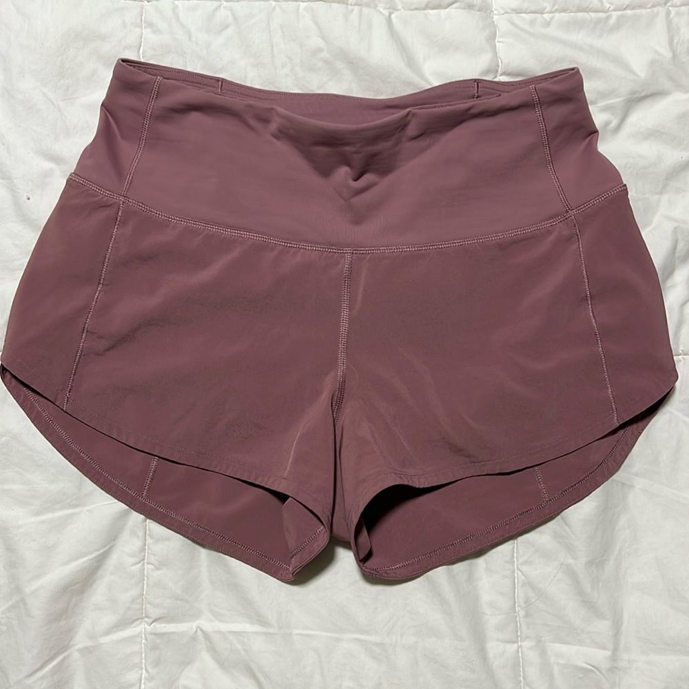 Lululemon Speed Up Shorts High Rise 2.5 Size 4 Velvet Dust